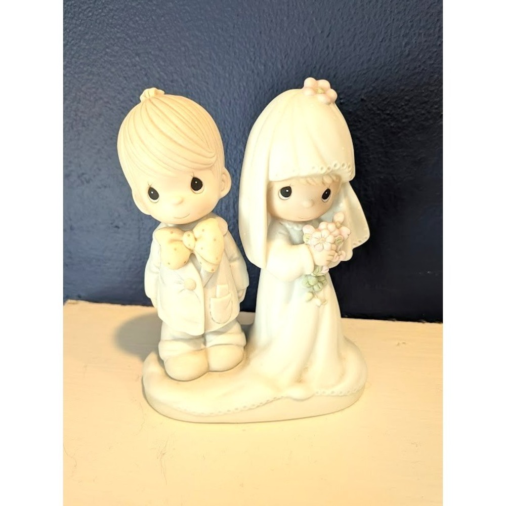 Precious Moments Bride & Groom The Lord Bless You And Keep You #E-3114 Exc Cond